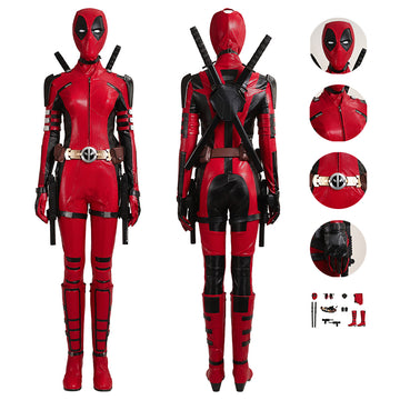 Lady Deadpool 3 Cosplay Costume 2024 Deadpool Wolverine Female Updated Halloween Outfit